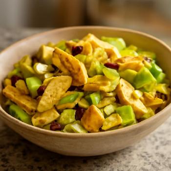 Salade de Poulet au Curry et Pommes Croquantes