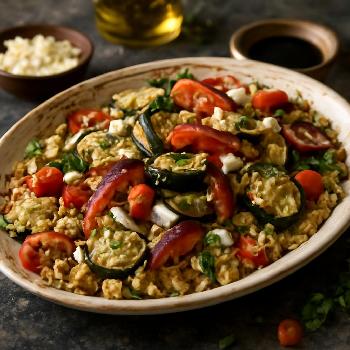 Salade de Quinoa aux Légumes Grillés et Vinaigrette Balsamique