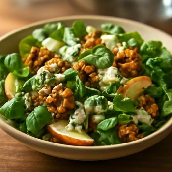 Salade d'Hiver aux Pommes, Noix et Roquefort : Un Festin de Saveurs