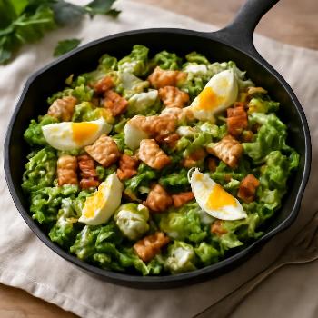 Salade Keto Poulet, Avocat et Vinaigrette Crémeuse au Yaourt Grec