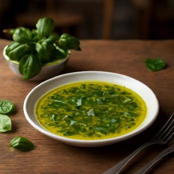 Vinaigrette Simple au Basilic Frais