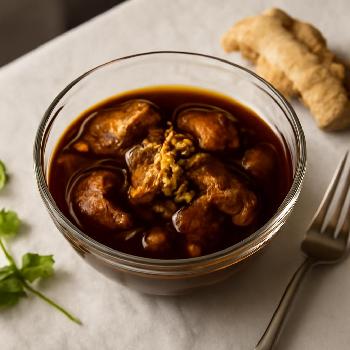 Bouillon concentré de champignons et sauce soja