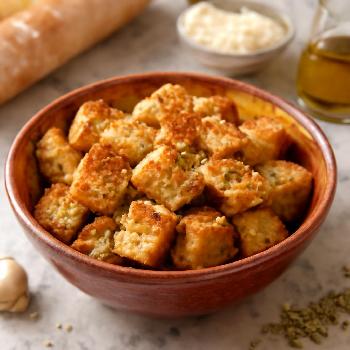 Croutons au Parmesan et à l'Ail pour Soupes
