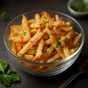 Lanières de Tortilla à l'Ail et au Parmesan