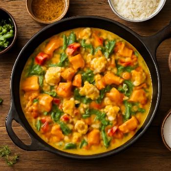 Ragoût de Curry de Légumes au Lait de Coco