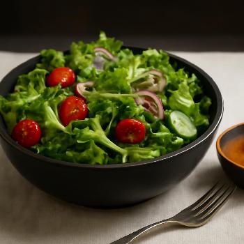 Salade Verte Simple à la Vinaigrette Légère