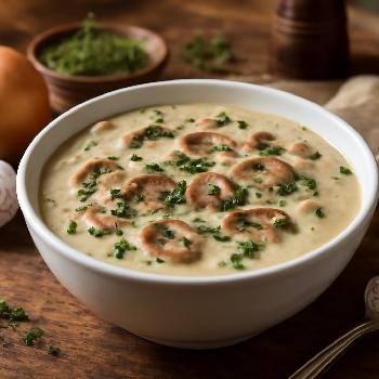 Soupe Crémeuse aux Champignons Simple et Savoureuse