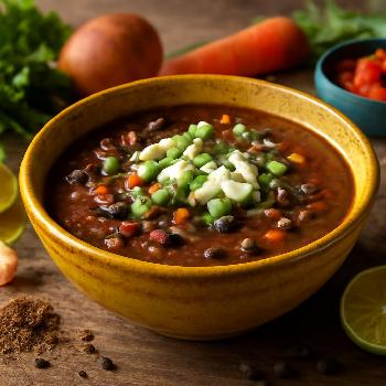 Soupe de Haricots Noirs Végétarienne Réconfortante
