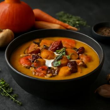 Soupe de Légumes d'Automne Rôtis au Four