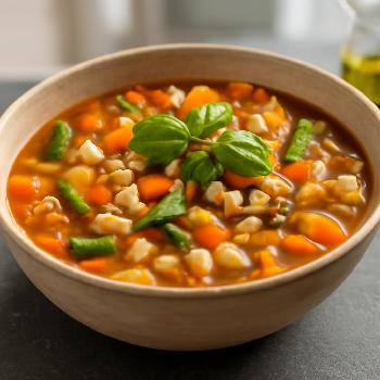 Soupe Minestrone Végétalienne Réconfortante