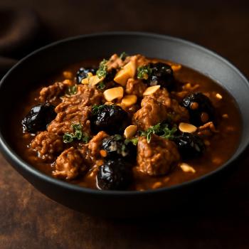 Tajine d'Agneau aux Pruneaux et Amandes